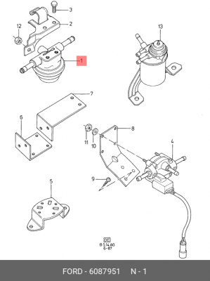 Регулятор давления подачи топлива 6 087 951 FORD