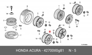 Диск колеса 42700TL0G81 HONDA