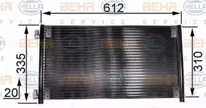Конденсатор, кондиционер 8FC351038311 HELLA
