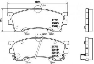 Комплект тормозных колодок, диско P49023 BREMBO
