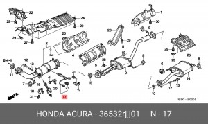Лямбда-зонд 36532RJJJ01 HONDA