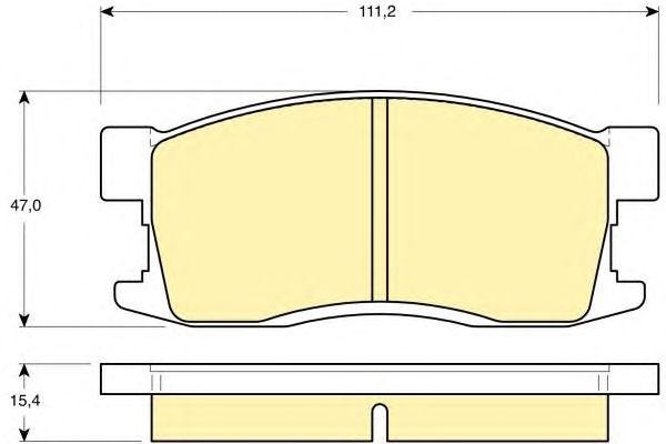 Комплект тормозных колодок, диско 6130949 GIRLING