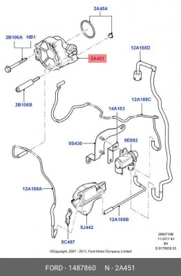 Вакуумный насос, тормозная система 1 487 860 FORD