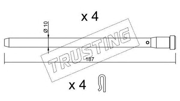 Комплектующие, колодки дискового тормоза KIT021 TRUSTING