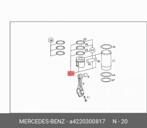 Поршень ДВС A4220300817 MERCEDES BENZ