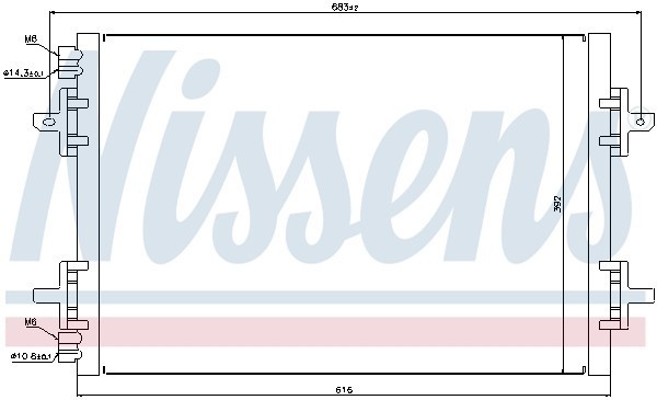 Конденсатор, кондиционер 94750 NISSENS