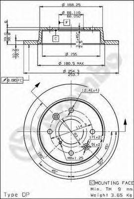Тормозной диск 08.5218.10 BREMBO
