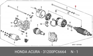 Стартер 31200PC6664 HONDA
