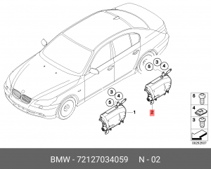 Подушка безопасности 72 12 7 034 059 BMW