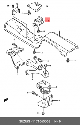 Подушка двигателя 11710-65D03 SUZUKI