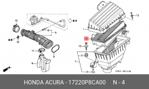 Воздушный фильтр 17220P8CA00 HONDA