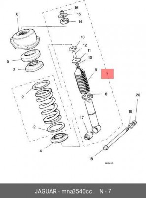 Амортизатор подвески MNA3540CC JAGUAR