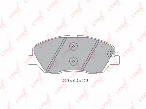 Колодки тормозные дисковые BD-3615 LYNXAUTO