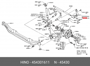 Наконечник рулевой тяги 454301611 HINO
