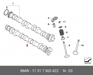 Распредвал 11 31 7 565 422 BMW
