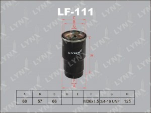 Фильтр топливный LF-111 LYNXAUTO