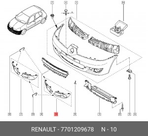 Заглушка блока цилиндров 7701209678 RENAULT