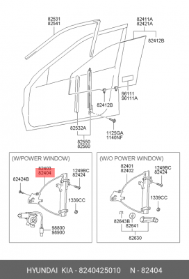 Подъемное устройство для окон 8240425010 HYUNDAI KIA