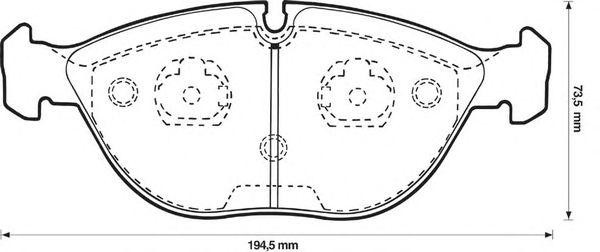 Комплект тормозных колодок, диско 571872B BENDIX JURID