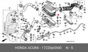Воздушный фильтр 17220PT3T00 HONDA