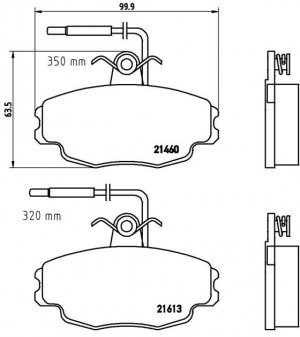 Комплект тормозных колодок, диско P61043 BREMBO