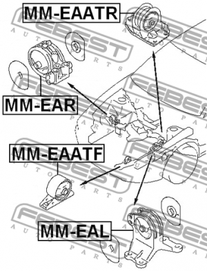 Подушка двигателя MM-EAATR FEBEST
