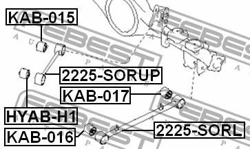 Сайлентблок KAB-015 FEBEST