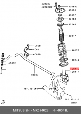 Набор для для регулировки передних стоек подвески MR594023 MITSUBISHI
