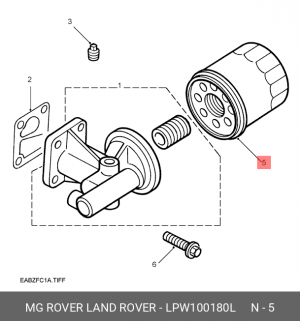 Масляный фильтр LPW100180L LAND ROVER