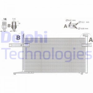 Конденсатор, кондиционер TSP0225438 DELPHI
