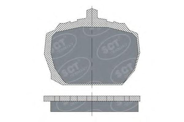 Комплект тормозных колодок, диско SP231 SCT