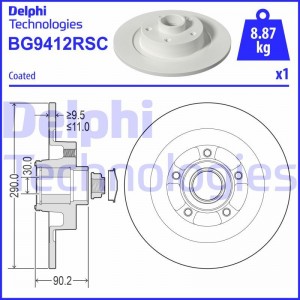 Комплект подшипника ступицы колеса BK1100 DELPHI