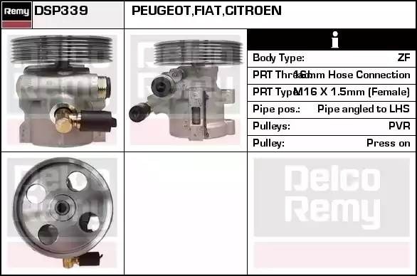 Гидравлический насос, рулевое управление DSP339 DELCO REMY