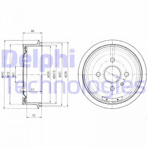 Тормозной барабан BF102 DELPHI