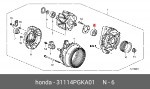 Подшипник генератора 31114PGKA01 HONDA
