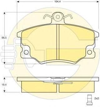 Комплект тормозных колодок, диско 6106981 GIRLING