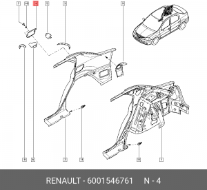 Деталь 6001546761 RENAULT