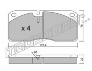 Комплект тормозных колодок, диско 2780 TRUSTING