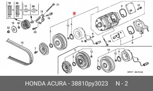 Компрессор, кондиционер 38810PY3023 HONDA