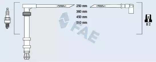Ккомплект проводов зажигания 86050 FAE