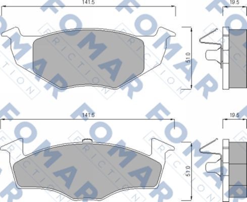 Колодки тормозные дисковые 51643281 ROULUNDS BRAKING