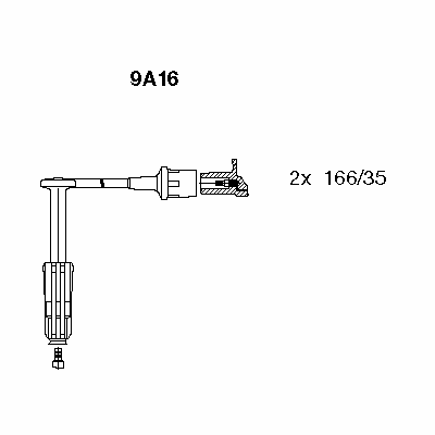 Ккомплект проводов зажигания 9A16 BREMI