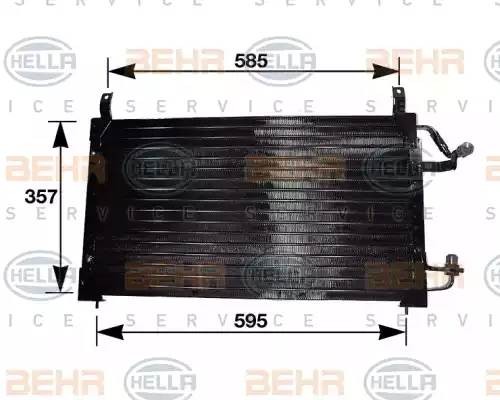Конденсатор, кондиционер 8FC351037141 HELLA