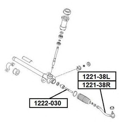 Наконечник рулевой тяги 1221-38L ASVA