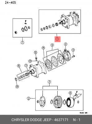 Компрессор, кондиционер 463 7171 CHRYSLER
