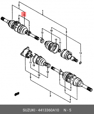 Пыльник ШРУСа 44133-60A10 SUZUKI