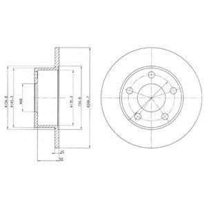 Тормозной диск BG2410 DELPHI
