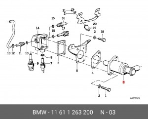 Заслонка дополнительной подачи воздуха 11 61 1 263 200 BMW
