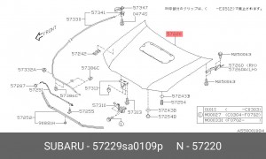 Капот 57229SA0109P SUBARU