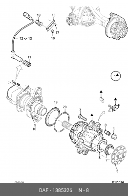 Шайба стопорная 1385326 DAF